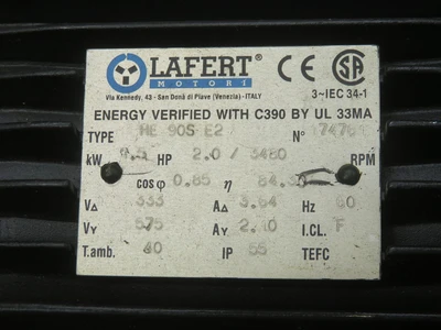 Used LAFERT _UNKNOWN_ A.C. Motors Texas US | OCO Industrial #1601493