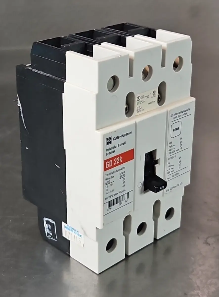 Eaton GD22k Circuit Breaker 480VAC 125/250 VDC (BIN332)