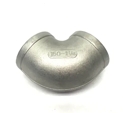 USED MERIT BRASS STAINLESS STEEL 90° ELBOW T304 1-1/2"
