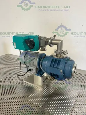 USED VACUUBRAND MBS050BP 99 DIAPHRAGM VACUUM PUMP W/ ATB RBF0.25/2-7R MOTOR