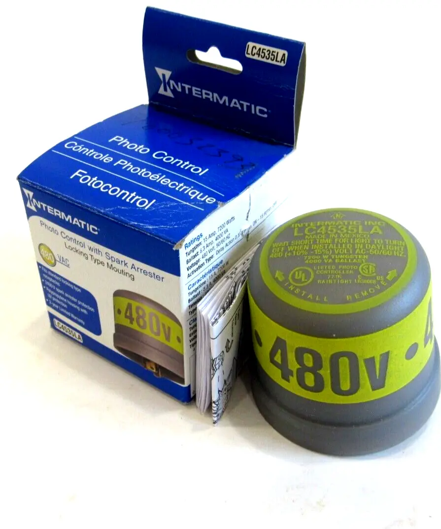 NEW INTERMATIC LC4535LA PHOTO CONTOL WITH SPARK ARRESTER