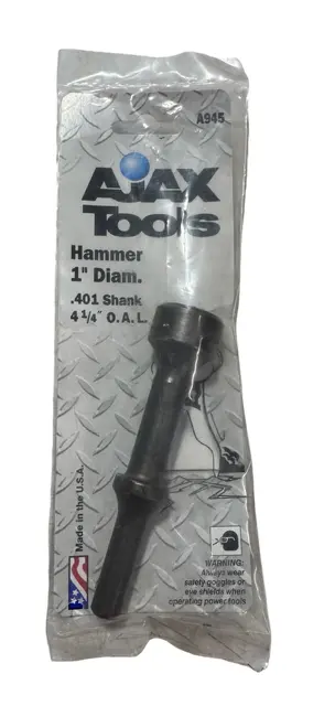 AJAX 1" Air Hammer Attachment .401 Shank, 4-1/4" Overall USA Made