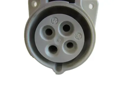 NEW DANIEL WOODHEAD 420R7 PIN&SLEEVE PANEL MOUNT RECEPTACLE 20A 3POLE