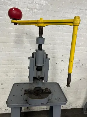 H. Blundell & Co Antique Hand Operated Stamping / Forming Screw press / Fly Press Providence RI - 1869