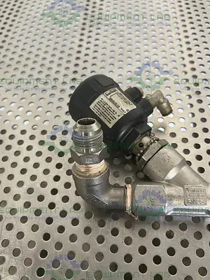 USED BURKERT 00462610 SOLENOID VALVE 1/2 PTFE W/ THREADED TO 1/2" NPT FITTING 145 PSI