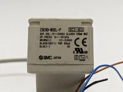 ZSE80-N02L-P | SMC  Digital Pressure Switch 10" Minimum Cable Length - Used