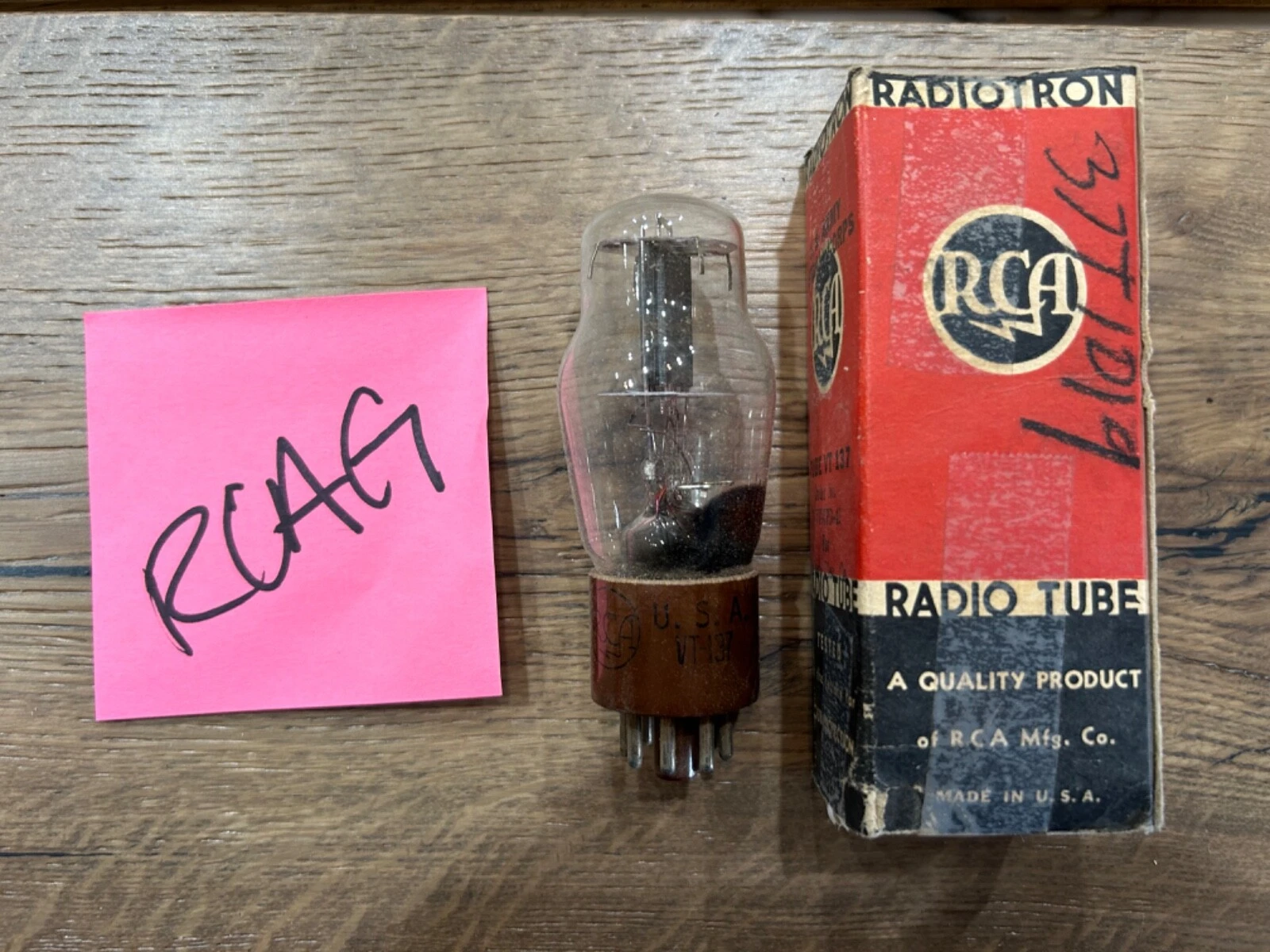 USED RCA VT-137  ELECTRON TUBE