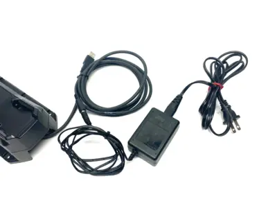 USED KEYENCE RUGGED INDUSTRIAL HANDHELD CODE READER, WIRELESS MODELS CRADLE