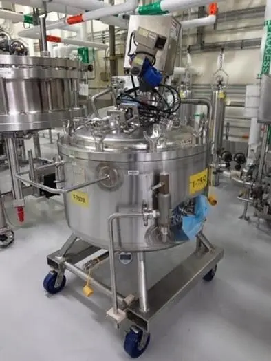 Tank, 65 Gallon (250 Liters), Stainless Steel, Jacketed, 45 PSI Internal, Lightnin Agitated #5991204