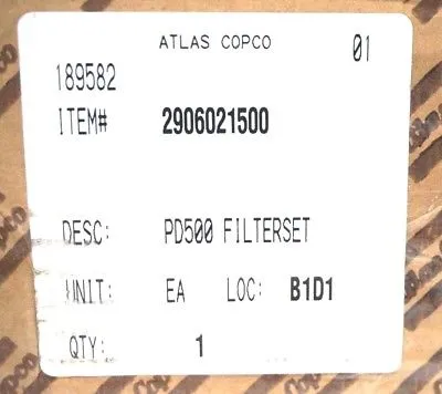 NEW ATLAS COPCO 2906021500 FILTER ELEMENT