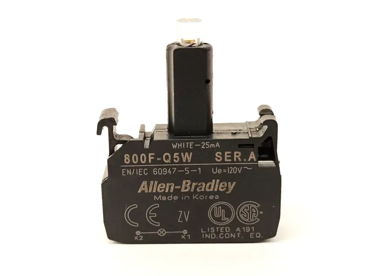 Used Allen-Bradley Ser A Lamp Module White Spring Clamp 120VAC Indicators Michigan US | Maverick Industrial Sales #1475308