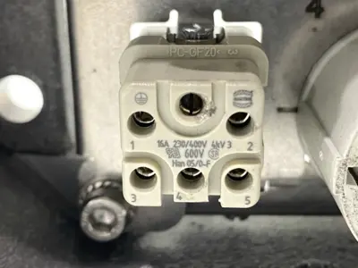 USED HARTING BASE PANEL HAN 48 HPR W/ X4 09110012651 MALE INSERT DAMAGED