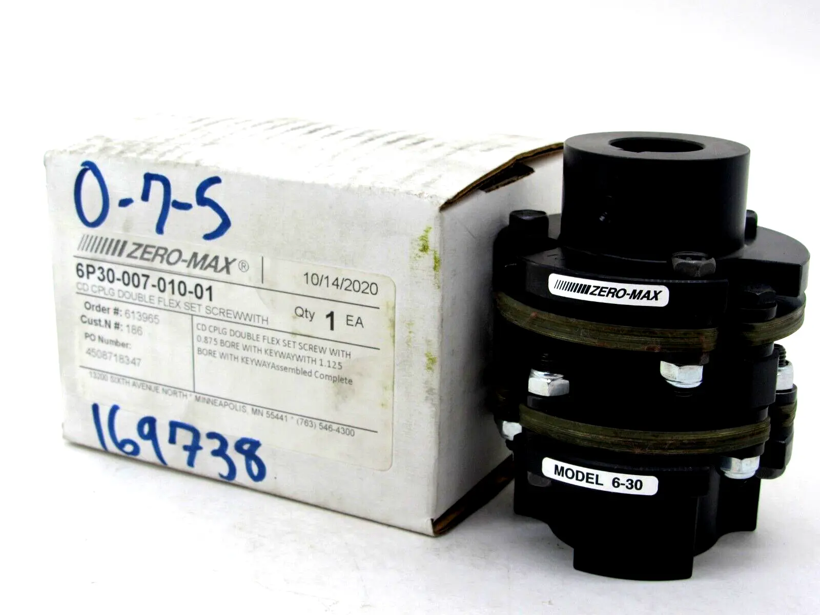 NEW ZERO MAX 6P30-007-010-01 COMPOSITE DISC COUPLING 6P3000701001