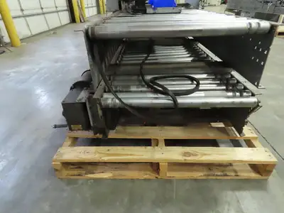 Automotion 30"x 24' V-Belt End Drive Skew Bed Roller Conveyor 3/4Hp 460V 170FPM