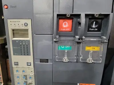 Masterpact Low-Voltage Switchgear Section w/ 3 x NW12H1 Air Circuit Breakers - Metal-Enclosed - NEMA 1 - 600V