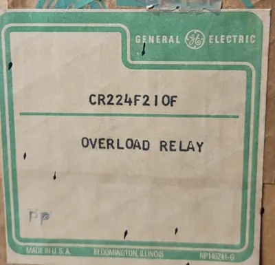 EGeneral Electric CR224F210F Overload Relay 600VAC max. Loc4D30
