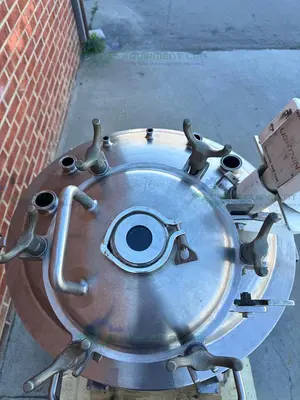 USED NORTHLAND 250 L STAINLESS STEEL  JACKETED REACTOR FV/ 50 PSI, DUAL MIXER + VFD