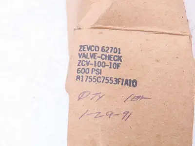 Zevco ZCV-100-10F 62701 Hydraulic Check Valve 600 PSI JIC 5/8-10 Flared