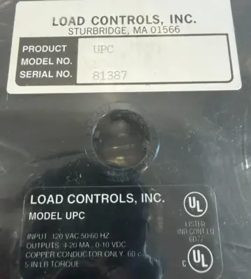 NEW LOAD CONTROLS INC. MODEL UPC UNIVERSAL POWER CELL MODULE 120VAC