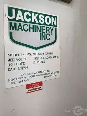 USED 2006 JACKSON MACHINERY VERSA MATIC 415