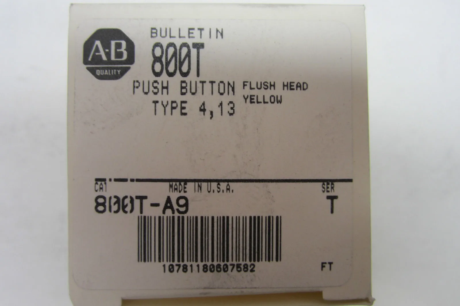6 NEW ALLEN BRADLEY 800T-A9 PUSHBUTTON 800TA9