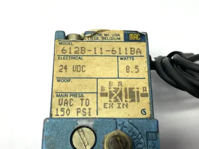 USED MAC VALVES PNEUMATIC SOLENOID VALVE 1/4" PORTS