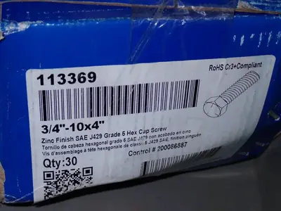 Fastenal  Boxes Of Hex Cap Screw Bolts