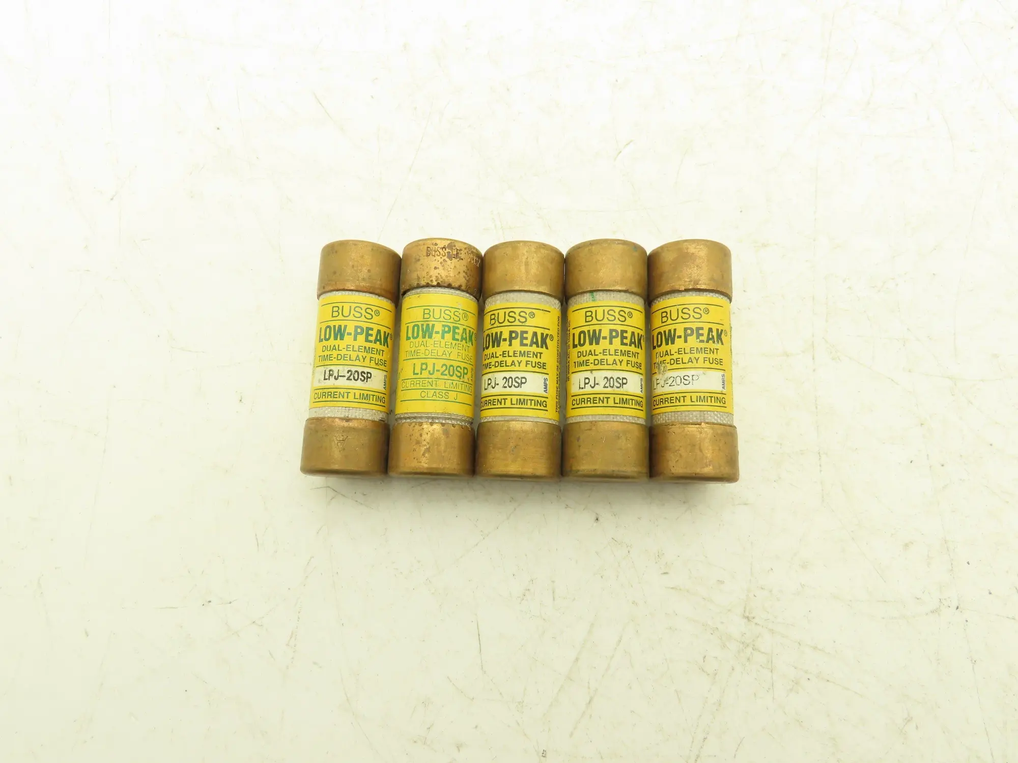 Bussman LPJ-20SP Low-Peak Dual Element Time Delay Fuse 20A 600Vac  Lot of 5