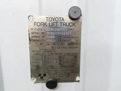 Toyota Electric Forklift Differential Drive Axle Six Lug Off Of 5FBC25 W/E Brake