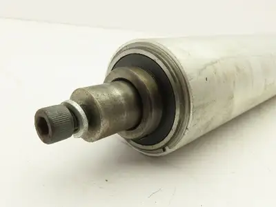 3.25"x 34" Aluminum Conveyor Pulley Roller 38" OAL 1.25" Shaft
