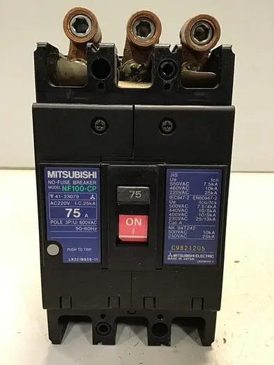 Used MITSUBISHI NF100-CP 75 AMP Circuit Breakers Michigan US | Ideal Machinery #698825