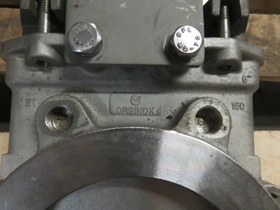 6" 150# Orbinox Knife Gate Valve Hand Wheel Operated