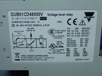 New | in-Stock CARLO GAVAZZI DUB01CD48500V Relays & Switches Ohio US | HGR 24 #896783