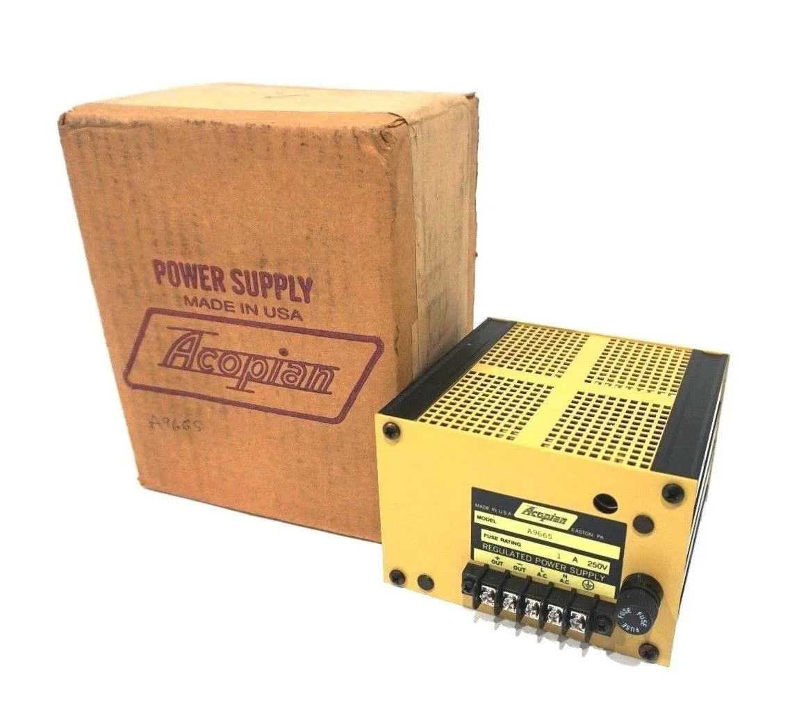 NEW ACOPIAN A9665 POWER SUPPLY 1A 250V