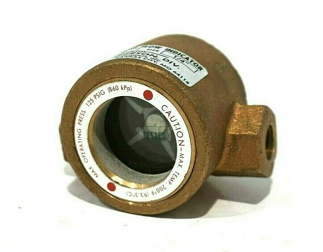 NEW W.E. ANDERSON MODEL 100 FLOW INDICATOR 1/4"