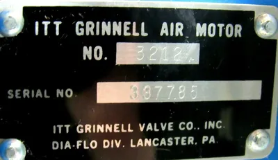 NEW ITT GRINNELL 3212 AIR MOTOR ACTUATOR BAF1-2RN-RH 1/2"