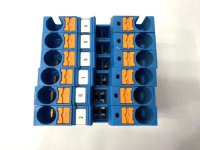 USED PHOENIX CONTACT FEED-THROUGH TERMINAL BLOCK 3212123 LOT OF 6
