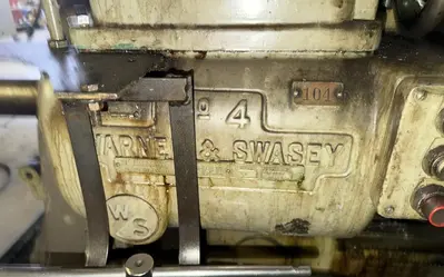 WARNER & SWASEY NO. 4 TURRET LATHE. STOCK # 0545726