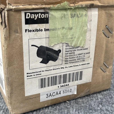 New | in-Stock Dayton 2ZXN7 Pumps (liquid, other) California US | Davliegogo LLC #1705300