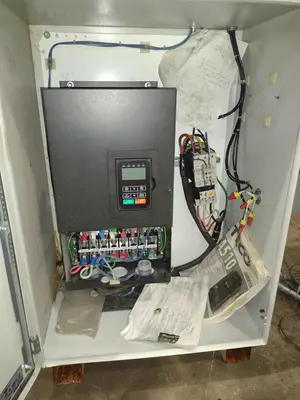 48” WIDE x 30 HP MECHANICAL IN-LINE COIL PRESS & SHEAR WITH PLC VARIABLE SPEED DRIVE: STOCK #22968