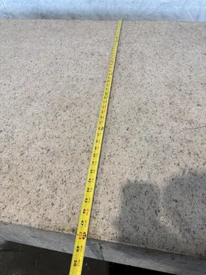 48" X 96" STARRET PINK GRANITE SURFACE PLATE WITH STAND. STOCK # 0115326