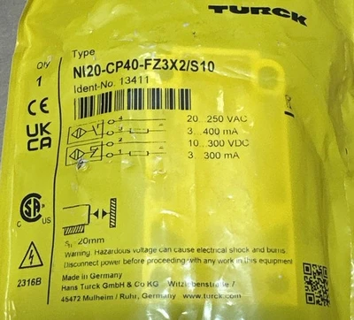 NEW Turck NI20-CP40-FZ3X2/S10