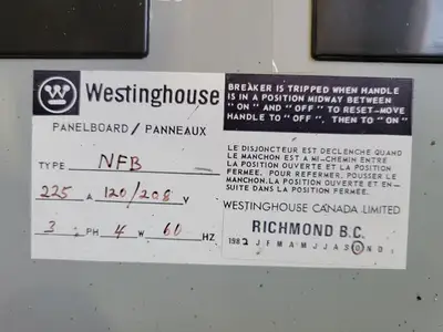 Used WESTINGHOUSE NFB Switchgears British Columbia CA | Lenmark #835629