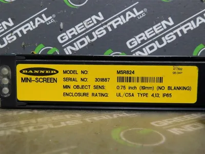 Banner MSE824/MSR824 Mini-Screen Encoder & Reciever Light Curtain Pair Used