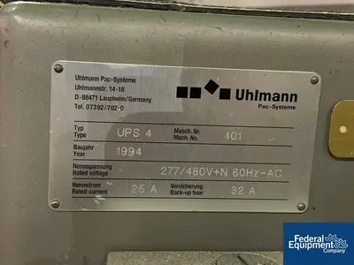USED Uhlmann Uhlmann Blister Packaging Machine, Model UPS4