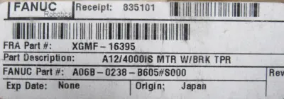 NEW FANUC A06B-0238-B605#S000 SERVO MOTOR A860-2010-T341 XGMF-16395