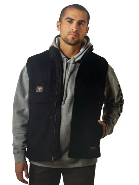 Ariat Men's Rebar Dura Canvas Vest Black Size Extra Large