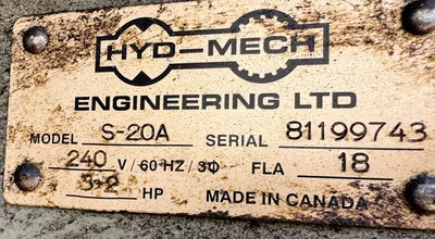 Hydmech S-20A Horizontal Metal Saw