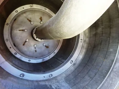 Andritz KMPT SZ 400/2 pusher centrifuge, 316SS.