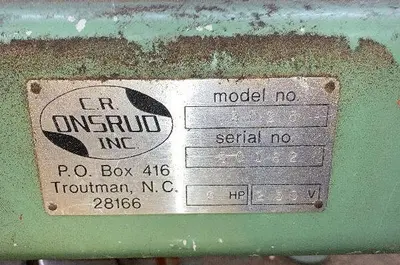 C.R. ONSRUD 3025 INVERTED PIN ROUTER